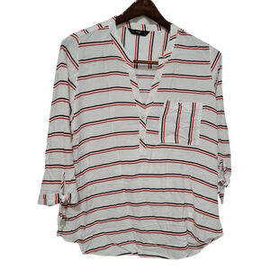 F&F Women's V-neck 3/4 Sleeves Top Blouse Size 12 Excellent Condition